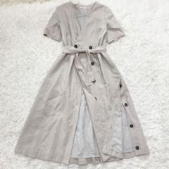 【極美品・現行】アドーア ドライツイストラップロングワンピース リネン 100%