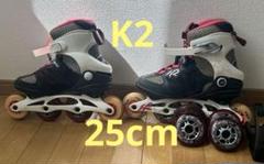 K2 ハイカットインラインスケート ブラック/ピンク　25cm タイヤおまけ付き