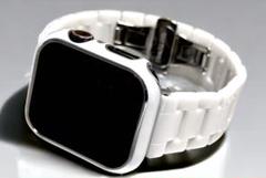 S0★アップルウォッチバンド　セラミックベルト　Apple Watchカバー