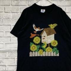 USA製90sヴィンテージTシャツ！シングルステッチ　ブラック半袖古着M716