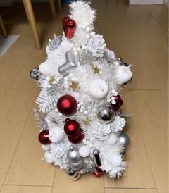 LOVOT型クリスマスツリー 白 金 銀 装飾付き