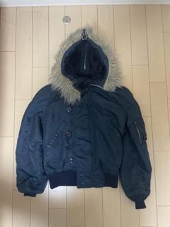 【レア】アルファ　n-2b ネイビー　L 90's ALPHA Industries N-2B フライトジャケット NAVY Large