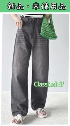 【新品】ClassicalElf　ゆったりハイウエスト　ストレートデニム　XLのサムネイル