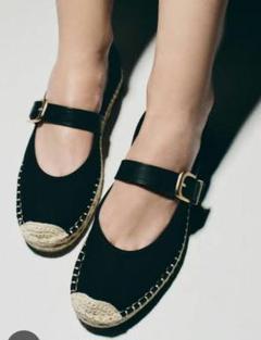 ZARA エスパドリーユ アンクルストラップ 37