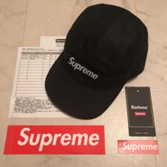Supreme×Barbour Waxed Cotton Camp Cap 黒
