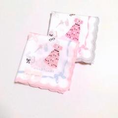 ジルスチュアート♡ドレス柄♡スカラップ♡ハンカチ〈2枚〉【新品タグ付】