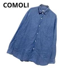COMOLI ブルー 長袖シャツ M COMOLI（シャツ ・ ブルー・ネイビー/青色系）のフリマアイテム一覧