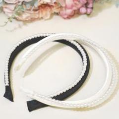 【美品】パールコンビ ダブルカチューシャ Prima Scherrer 黒