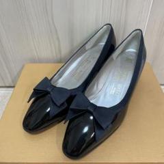 BRUNO MAGLI ブルーノマリ エナメル パンプス リボン 黒 36