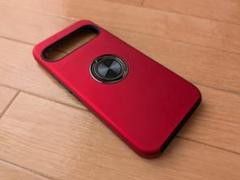 Google Pixel 9 Pro XL 用 ケース リング付き レッド