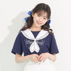 【美品】mezzo piano junior 3WAYセーラー半袖Tシャツ140