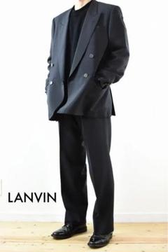 B2709 美品 LANVIN ランバン メンズ スーツ セットアップ ネイビー