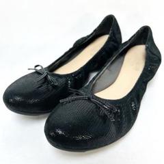 未使用級⭐️卑弥呼 HIMIKO 25 リボンスニーカーパンプス ラメ 黒 未使用級⭐️卑弥呼 HIMIKO 25 リボンスニーカーパンプス ラメ 黒