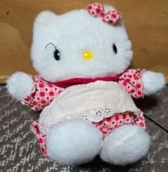 1990年代 レトロ ハローキティ エプロンドレス ぬいぐるみ(L
