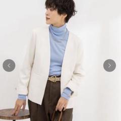 【美品】NOLLEY'S ウォッシャブルウール調Vネックジャケット