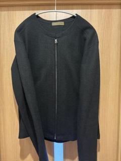 アーカイブ Y's for men ウール ノーカラー ジップジャケット 黒 yohji yamamoto - pour homme | 衿なしJKT / ノーカラー