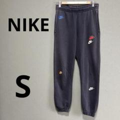 NIKE ナイキ　スウェットパンツ　ロゴいっぱい　S 黒