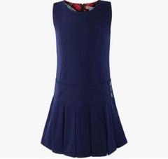 ワンピース 膝丈 ガールズ 女の子 10y 11y 12サイズ ネイビー