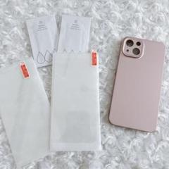 CASEKOO iPhone 13 用 ケース ガラスフィルム2枚付属 ピンク