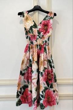 ドルチェ&ガッバーナ シルク ワンピース カシュクールブラウス