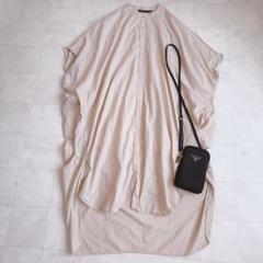 美品♪【mizuiro ind ミズイロインド】バックギャザーロングワンピース♪