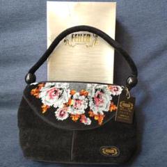 FEILER ハンドバッグ 花柄　黒
