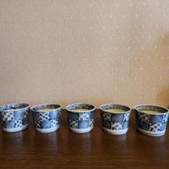 江戸時代古伊万里蕎麦猪口5個セットS 古伊万里 そば猪口 メジャー5個セット （古伊万里 染付 蛸唐草