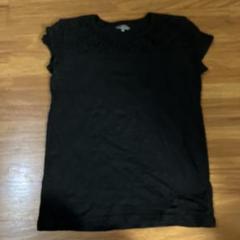 【西松屋】半袖　カットソー　Tシャツ レース付き　黒　キッズ　150