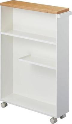 山崎実業 tower 4306 ハンドル付き スリム トイレラック ホワイト