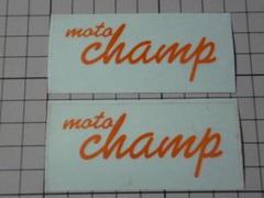 正規品 MotoChamp ステッカー 2枚80×37mm 当時物 モトチャンプ