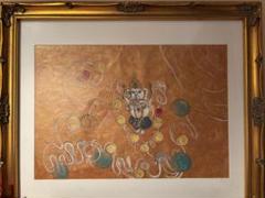 1点物！夢を叶えるガネーシャアート 線画 インド アンティーク