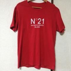 ヌメロヴェントゥーノ　ロゴTシャツ　レッド