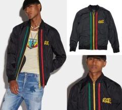 新品★DSQUARED2★ラスタカラークラシックボンバージャケット 新品☆DSQUARED2☆ラスタカラークラシックボンバージャケット