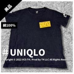 【美品】ユニクロ Tシャツ 半袖(Tシャツ) XL 黒　ピクサー ✓4000