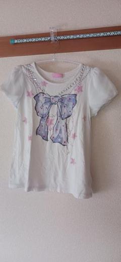 mezzo piano ホワイトリボンTシャツ