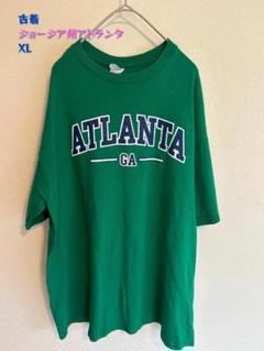ATLANTA GA アーチ形 カレッジロゴ Tシャツ XL 緑 激安のサムネイル