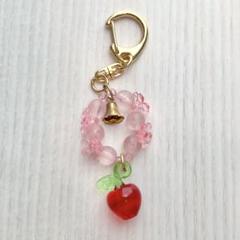 ストラップ キーホルダー りんご