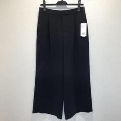 未使用　今期商品　リフレクト　フォーマル/洗える　黒　タック入りワイドパンツ