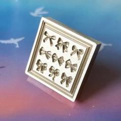 シーリングスタンプヘッド リボン 額縁 フレーム 3D 新品