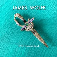 S406/James Wolfe/希少/パープルクリスタル宝剣ブローチ