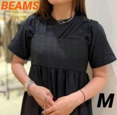 着回し万能❤️ビームス リサイクルコットン M 半袖 BEAMS 黒T インナー