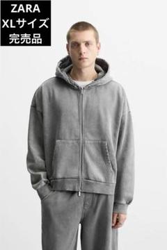 ★ドイツ発*ZARA*新作*タイダイウォッシュ加工フーディ/RED★ ウォッシュ加工ジップアップフーディ - レッド | ZARA Japan / 日本