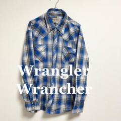 BIGsize Wrangler Wrancher 長袖シャツ 2X 青チェック