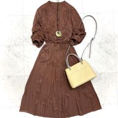 美品☆GALLARDAGALANTE ロングワンピース とろみギャザー セール☆2490円→1990円 ロングワンピース レディース とろみ