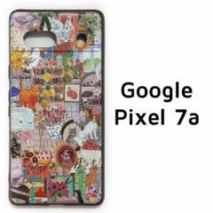 Pixel7a コラージュ 犬猫 カバー