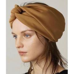 La Maison de Lyllis シルクタッチスカーフヘアバンド ブラウンのサムネイル