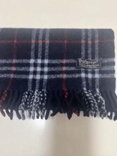 バーバリー チェックマフラー 英国製 100％ラムウール タグ付き　箱付き 英国製 Burberrysバーバリー タータンチェック ラムウール