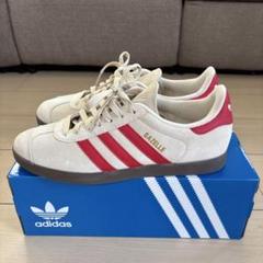 adidas ガゼル　gazelle ベージュ　赤