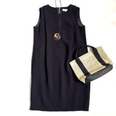 エムズセレクト m's select コクーンワンピース ノースリーブ 黒