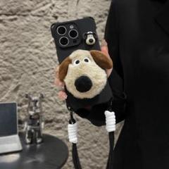 グルミット 【新入荷】 スマホケース iPhone16pro ストラップ付 犬